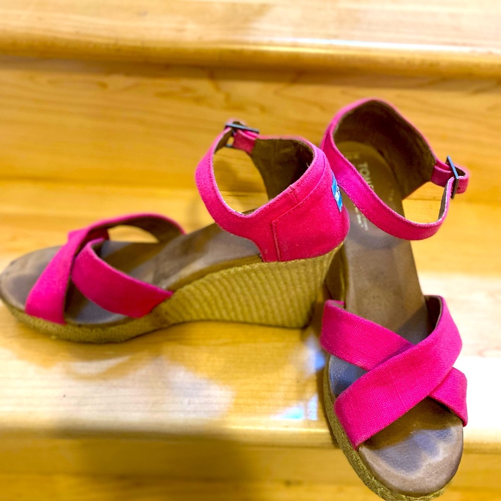 Linen Summer Wedge Sandals